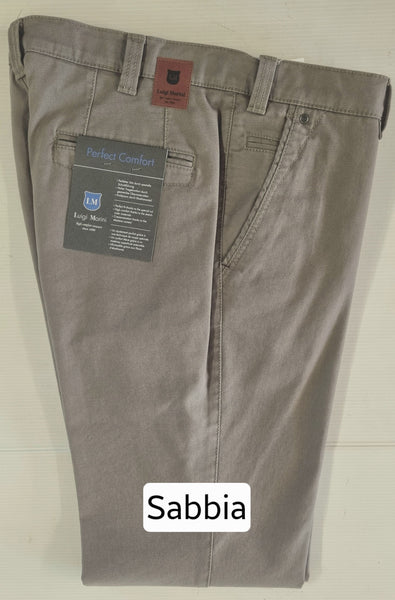 PANTALONE UOMO RAGAZZO COTONE ELASTICIZZATO CLASSICO MARCA LUIGI MORINI ART. MANNHEIM 4101