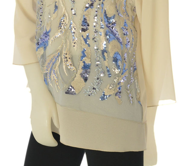 BLUSA DONNA  RICAMI LEGGERA ELEGANTE GABRIELLA LUXURY ART.49PUEBLA-SOGNO