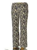 PANTALONE DONNA TAGLIE OVER ELISA CASTELLI FANTASIA ZIP ELASTICO ART. 1870