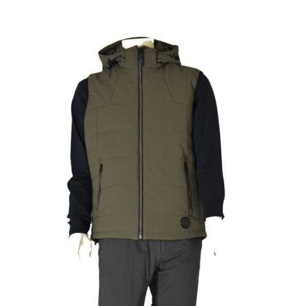 GILET UOMO ZIP CAPPUCCIO TASCHE TRASPIRANTE ANTIVENTO IDROREPELLENTE MARCA SEA BARRIER ART. PAGANI-89C