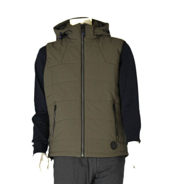 GILET UOMO ZIP CAPPUCCIO TASCHE TRASPIRANTE ANTIVENTO IDROREPELLENTE MARCA SEA BARRIER ART. PAGANI-89C