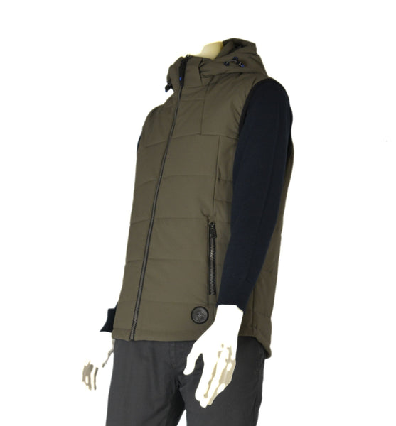 GILET UOMO ZIP CAPPUCCIO TASCHE TRASPIRANTE ANTIVENTO IDROREPELLENTE MARCA SEA BARRIER ART. PAGANI-89C