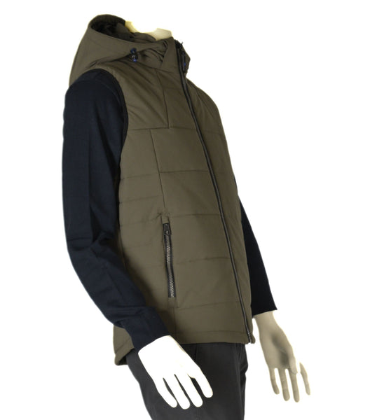 GILET UOMO ZIP CAPPUCCIO TASCHE TRASPIRANTE ANTIVENTO IDROREPELLENTE MARCA SEA BARRIER ART. PAGANI-89C