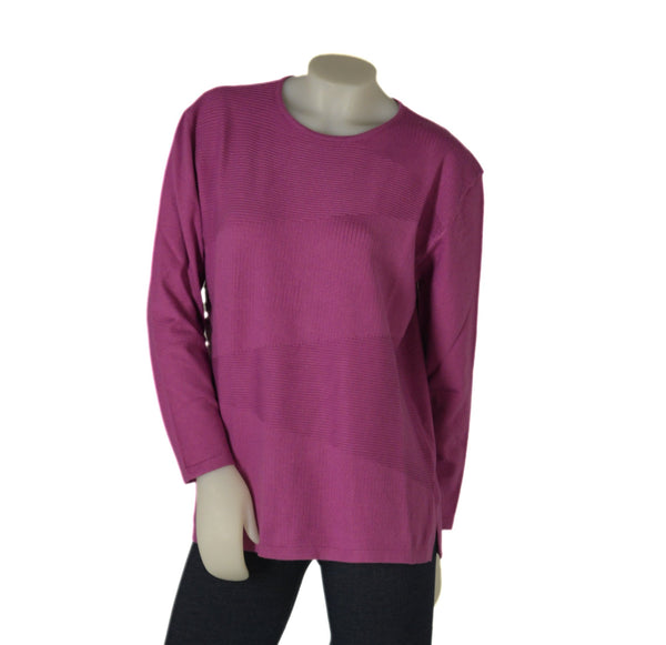 MAGLIONE DONNA RAGAZZA GIROCOLLO LAVORAZIONE SPACCHI MARCA GAIA B. ART. 308