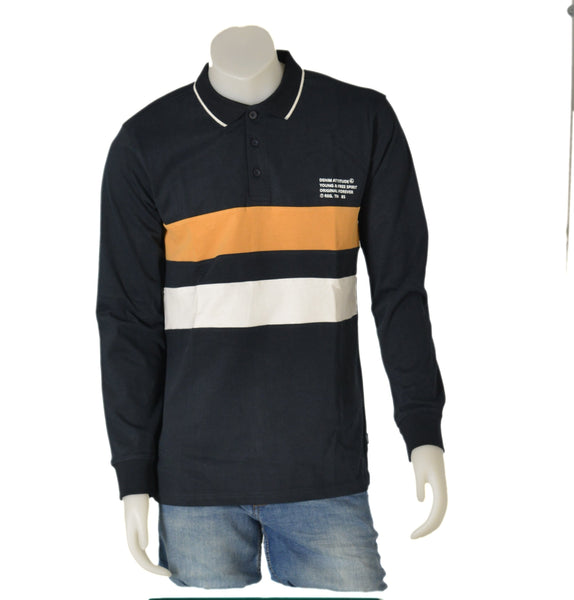 POLO UOMO COTONE POLSINI RIGHE SPACCHETTI MARCA LOSAN ART. LMNAP0101_23005