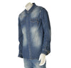 CAMICIA UOMO JEANS BOTTONI TASCHE POLSINI STONDATA MARCA DATCH ART. DM3282