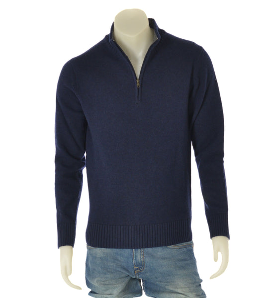 MAGLIONE UOMO MISTO LANA LUPETTO ZIP POLSINI FASCIA LISCIO MARCA CONSENSO ART. 8101223