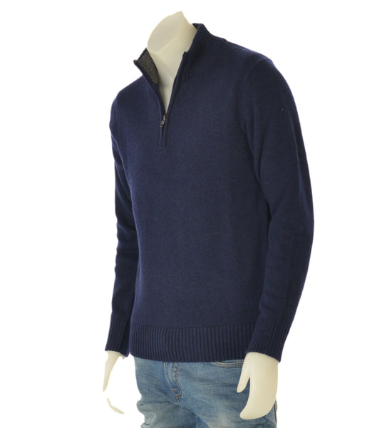 MAGLIONE UOMO MISTO LANA LUPETTO ZIP POLSINI FASCIA LISCIO MARCA CONSENSO ART. 8101223