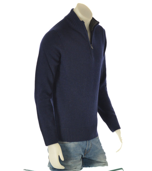 MAGLIONE UOMO MISTO LANA LUPETTO ZIP POLSINI FASCIA LISCIO MARCA CONSENSO ART. 8101223