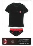 COMPLETO INTIMO UOMO RAGAZZO COTONE ELASTICIZZATO T-SHIRT SLIP SQUADRA MILAN ART. C101210