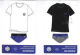 COMPLETO INTIMO UOMO RAGAZZO T-SHIRT SLIP COTONE ELASTICIZZATO SQUADRA INTER ART. C101220