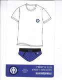 COMPLETO INTIMO UOMO RAGAZZO T-SHIRT SLIP COTONE ELASTICIZZATO SQUADRA INTER ART. C101220