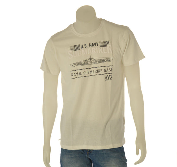 T-SHIRT UOMO RAGAZZO MANICA CORTA STAMPA MARCA AVIREX ART. AX0591