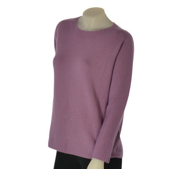 MAGLIONE DONNA RAGAZZA LAVORAZIONE STRASS MARCA MAGLIFICIO DI NIBIONNO ART B115613