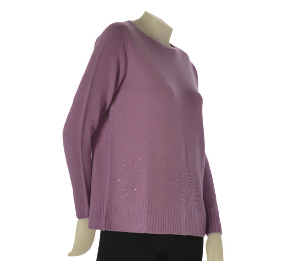 MAGLIONE DONNA RAGAZZA LAVORAZIONE STRASS MARCA MAGLIFICIO DI NIBIONNO ART B115613