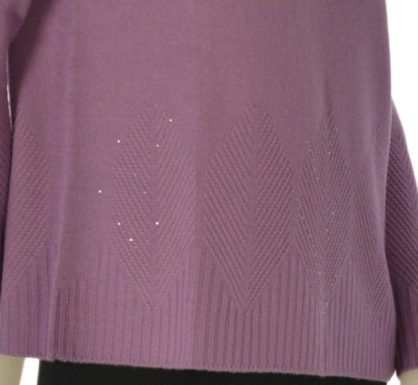 MAGLIONE DONNA RAGAZZA LAVORAZIONE STRASS MARCA MAGLIFICIO DI NIBIONNO ART B115613