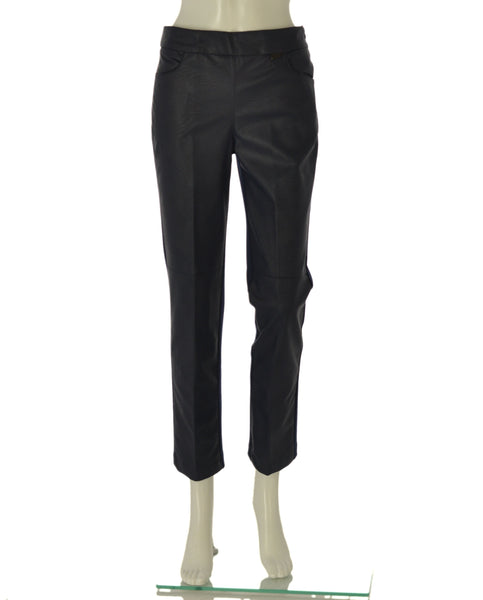 PANTALONE DONNA RAGAZZA ELASTICO ZIP TASCHE ECOPELLE JERSEY MARCA LAURA BIAGIOTTI ART. 511805