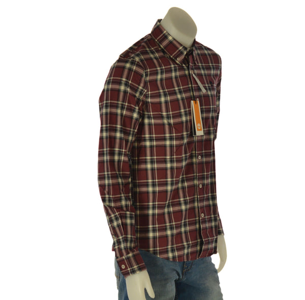 CAMICIA UOMO RAGAZZO SLIM FIT SCOZZESE BUTTON DOWN MARCA TIMBERLAND ART. TB0A6V66