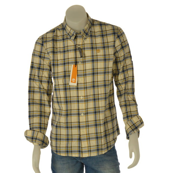 CAMICIA UOMO RAGAZZO SLIM FIT SCOZZESE BUTTON DOWN MARCA TIMBERLAND ART. TB0A6V66