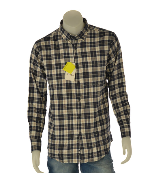 CAMICIA UOMO RAGAZZO FLANELLA BUTTON DOWN TASCHINO MARCA LOSAN ART. LMNAP0102 24059