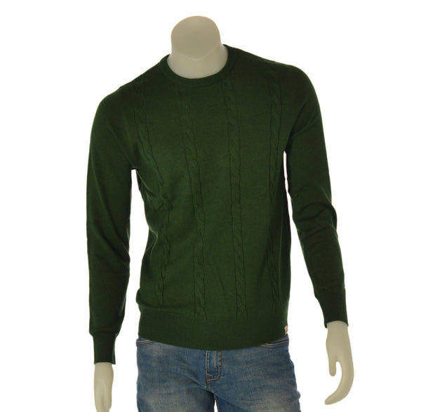 MAGLIONE UOMO RAGAZZO GIROCOLLO TRECCE MARCA RIFLE ART. RFTR076