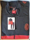 TUTA COTONE FELPATO TEMPO LIBERO UOMO RAGAZZO ZIP SQUADRA MILAN ART. MF101085