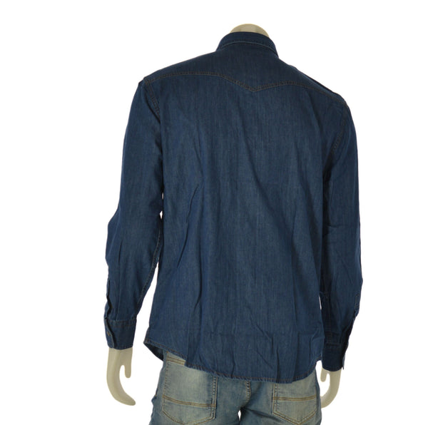 CAMICIA UOMO RAGAZZO JEANS BOTTONI TASCHE MARCA SEA BARRIER ART. NEW-PECOS-ML-31