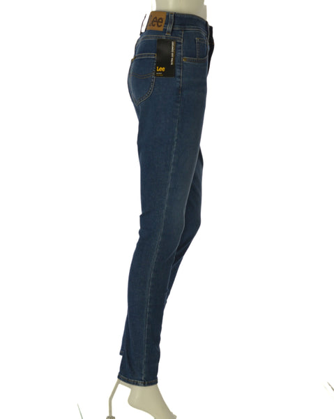 JEANS DONNA RAGAZZA ELASTICIZZATO SKINNY FIT CINQUE TASCHE MARCA LEE ART. 112357956 BLUE FORMAT