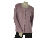 MAGLIONE DONNA RAGAZZA CARDIGAN GIROCOLLO BOTTONI MICROPAILLETTES MARCA GAIA B ART. 307