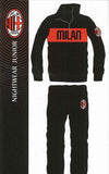 PIGIAMA TUTA TEMPO LIBERO BAMBINO RAGAZZO PILE CALDO MEZZA ZIP SQUADRA MILAN ART. P201030