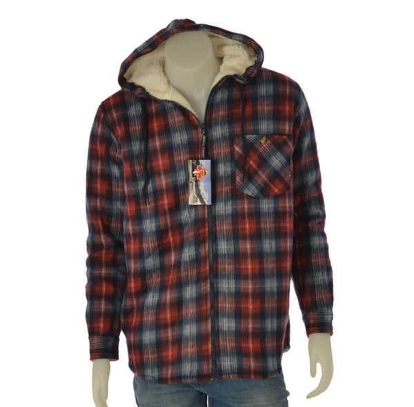 GIACCA CAMICIA UOMO RAGAZZO PILE  FULL ZIP SHERPA CAPPUCCIO MARCA CANADA HIGHWAY ART. CP0012