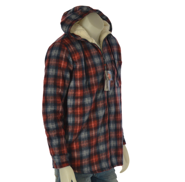 GIACCA CAMICIA UOMO RAGAZZO PILE  FULL ZIP SHERPA CAPPUCCIO MARCA CANADA HIGHWAY ART. CP0012