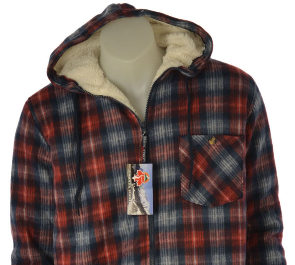 GIACCA CAMICIA UOMO RAGAZZO PILE  FULL ZIP SHERPA CAPPUCCIO MARCA CANADA HIGHWAY ART. CP0012