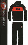 PIGIAMA TUTA TEMPO LIBERO UOMO RAGAZZO PILE CALDO MEZZA ZIP SQUADRA MILAN ART. P101030