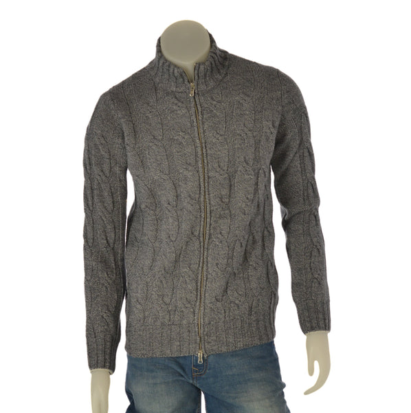 MAGLIONE UOMO RAGAZZO FULL ZIP TRECCE MARCA IL GRANCHIO ART. BOUNTY-FZ