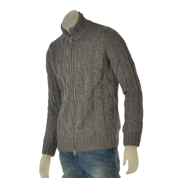 MAGLIONE UOMO RAGAZZO FULL ZIP TRECCE MARCA IL GRANCHIO ART. BOUNTY-FZ