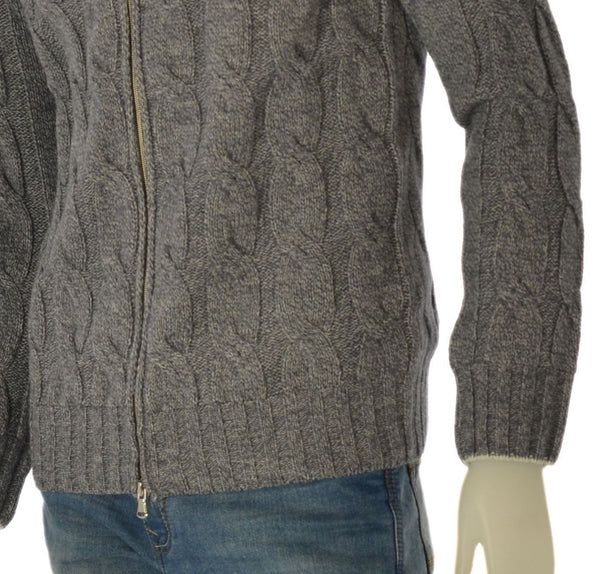 MAGLIONE UOMO RAGAZZO FULL ZIP TRECCE MARCA IL GRANCHIO ART. BOUNTY-FZ