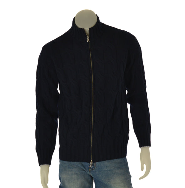 MAGLIONE UOMO RAGAZZO FULL ZIP TRECCE MARCA IL GRANCHIO ART. BOUNTY-FZ