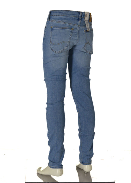 JEANS UOMO RAGAZZO SKINNY VITA MEDIA BOTTONE ZIP MARCA LEE ART.L736OPKL