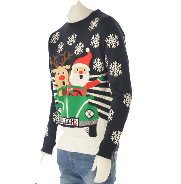 MAGLIONE UOMO POLSINI FASCIA NATALE MARCA JULE ART.ACR-20