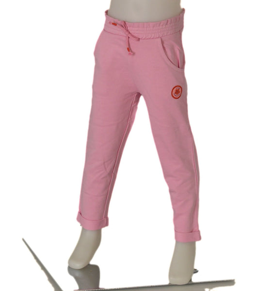 PANTALONE NEONATA COTONE ELASTICO TASCHE RISVOLTO RICAMO MARCA LOSAN ART. 318-6016AL